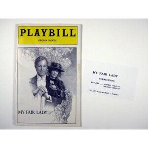 My Fair Lady Playbill 1993 Virginia Richard Chamberlain Melissa Errico Stain